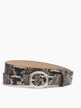 rag & bone Black Polka Dot Leather Belt Gold Buckle Size Medium